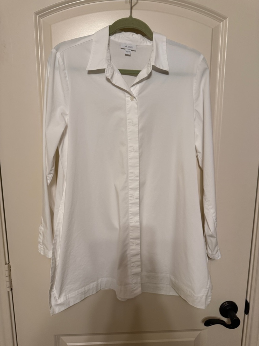 J. Jill White Long-Sleeve Button-Back Shirt